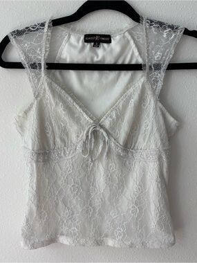 Almost Famous White Lace Tank